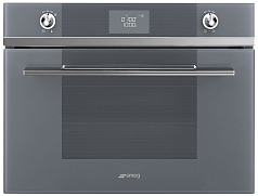Компактный духовой шкаф с СВЧ Smeg SF4102MCS