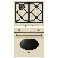 Комплект Smeg Coloniale кремовый (SRV864POGH, SFP805PO)