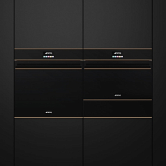 Компактный духовой шкаф с функцией СВЧ Smeg SF4604WMCNR