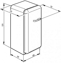 Морозильная камера Smeg CVB20LP