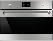 Компактный духовой шкаф с пароваркой Smeg SF4390VCX1