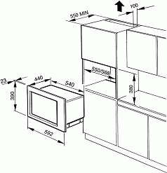 Встраиваемая микроволновая печь Smeg FME24B-2