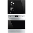 Комплект Smeg Classica нержавеющая сталь / черный (PM3643D, SF6301TVX)