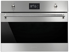 Компактный духовой шкаф с пароваркой Smeg SF4390VCX