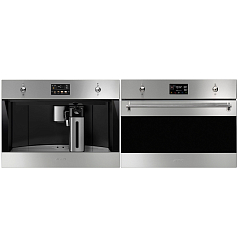 Комплект Smeg Classica в серебре 45 см (SO4302S3X,CMS4303XRU)