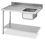 Стол с мойкой для посудомоечных машин купольного типа Smeg WT51200SHL