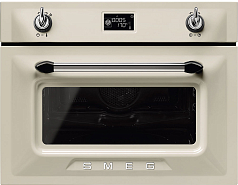 Компактный духовой шкаф с СВЧ Smeg SF4920MCP1