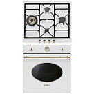Комплект Smeg Coloniale белый (SPR864BGH, SF800B)