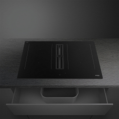 Варочная панель с вытяжкой Smeg HOBD382N2