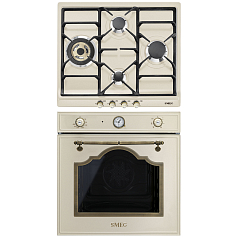 Комплект Smeg Cortina кремовый (SR764PO, SF700PO)