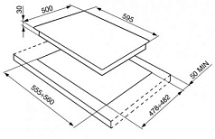 Варочная панель Smeg SE264SGH3