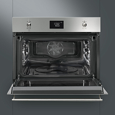 Компактный духовой шкаф с СВЧ Smeg SF4390MCX