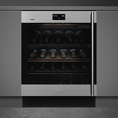 Встраиваемый холодильный шкаф для вина Smeg CVI338LWX2