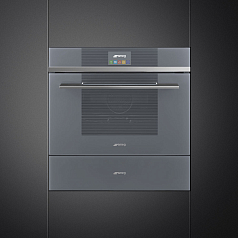 Компактный духовой шкаф с пароваркой Smeg SF4104VCS