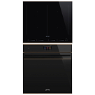 Комплект Smeg Dolce Stil Novo черный (SIM6644R + SO6604S4PNR)