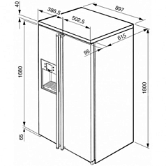 Холодильник Smeg SBS800PO9
