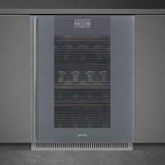 Встраиваемый холодильный шкаф для вина Smeg CVI138RWS2