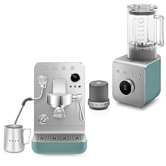 Комплект Smeg Collezione изумрудный дуэт (BLC02EGMEU, EMC02EGMEU)