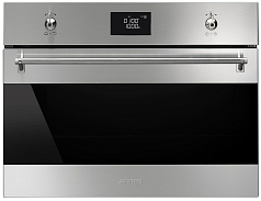 Компактный духовой шкаф с СВЧ Smeg SF4390MCX