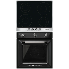 Комплект Smeg Victoria черный (SI964XM, SF6905N1)