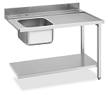 Стол с мойкой для посудомоечных машин купольного типа Smeg WT51200SR