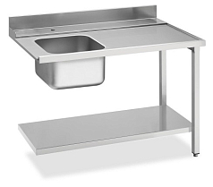 Стол с мойкой для посудомоечных машин купольного типа Smeg WT51200SR