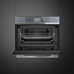 Компактный духовой шкаф с СВЧ Smeg SF4104MCS