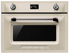 Компактный духовой шкаф с СВЧ Smeg SF4920MCP