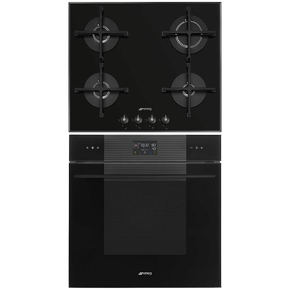 Комплект Smeg Linea черный (PV164B3, SOP6102S2PB3) preview 1