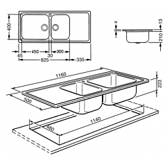 Мойка Smeg SG116D